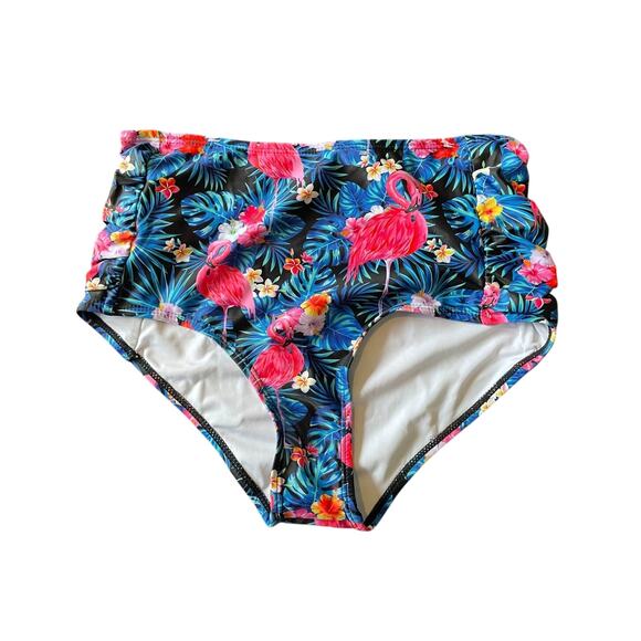 SWSMCLT BLACK TOP WITH TROPICAL BOTTOM BIKINI, SIZE M - Picture 3 of 5